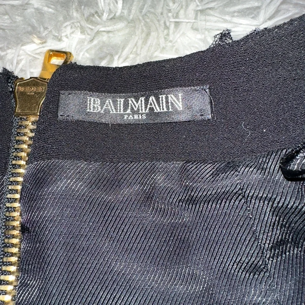 New Balmain Button Embellished Houndstooth Tweed Mini Skirt Size 40 - Picture 11 of 13